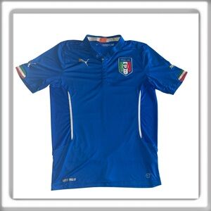 Puma Italy 2014 World Cup Soccer Football Replica Jersey Fifa Blue Size Large